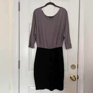 Tart PurpleGray and Black Long Sleeve Dress